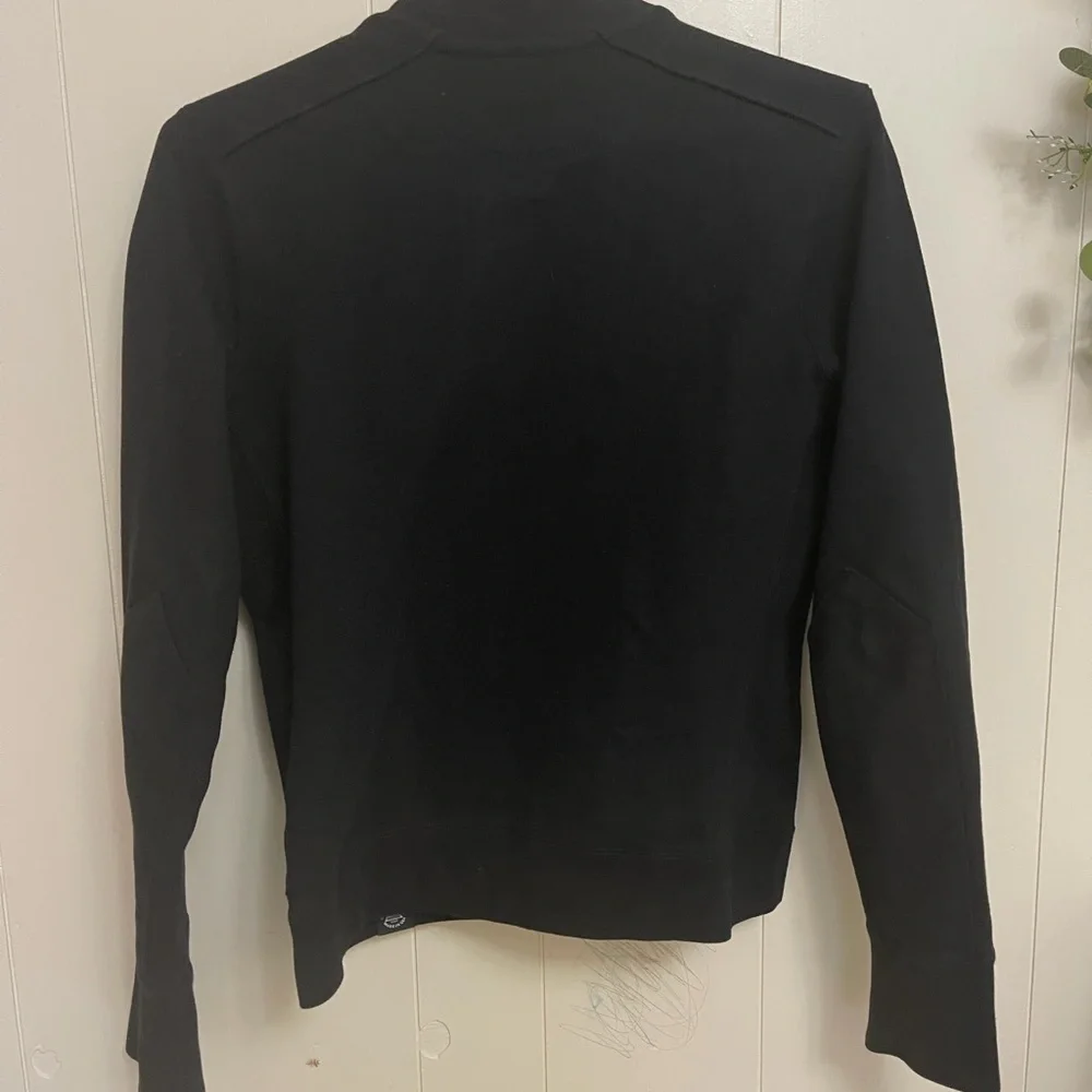 American Giant Women's Black Zip Front Bomber Jacket made in USA - Picture 3 of 10